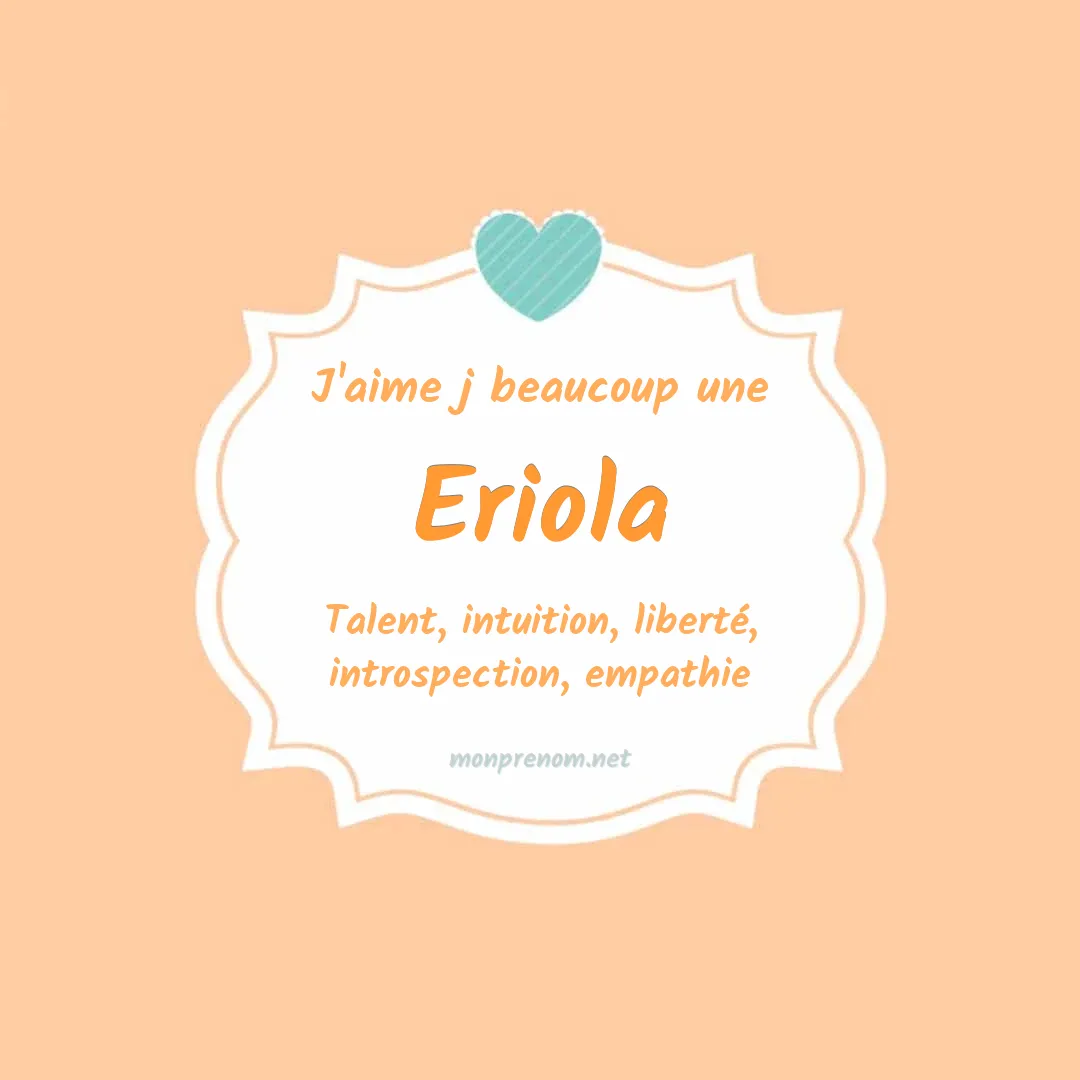 J'aime beaucoup Eriola