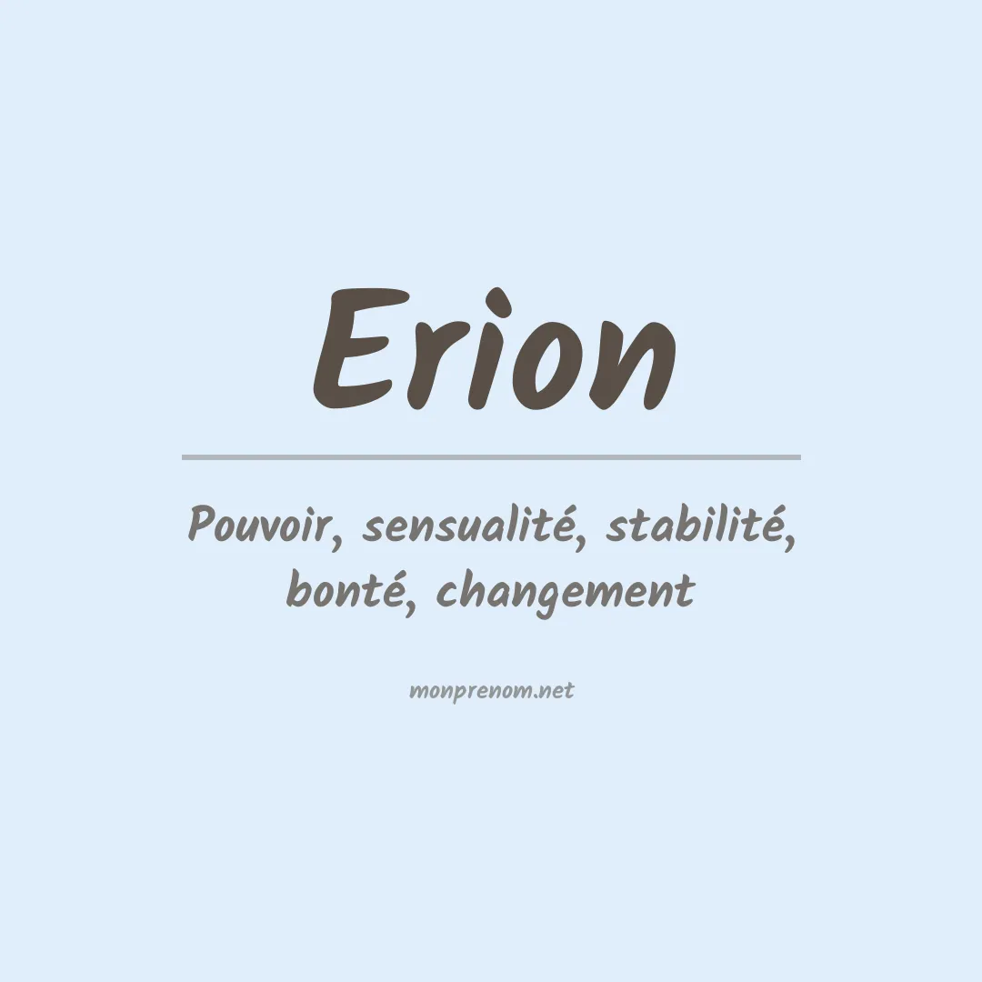 Prénom Erion