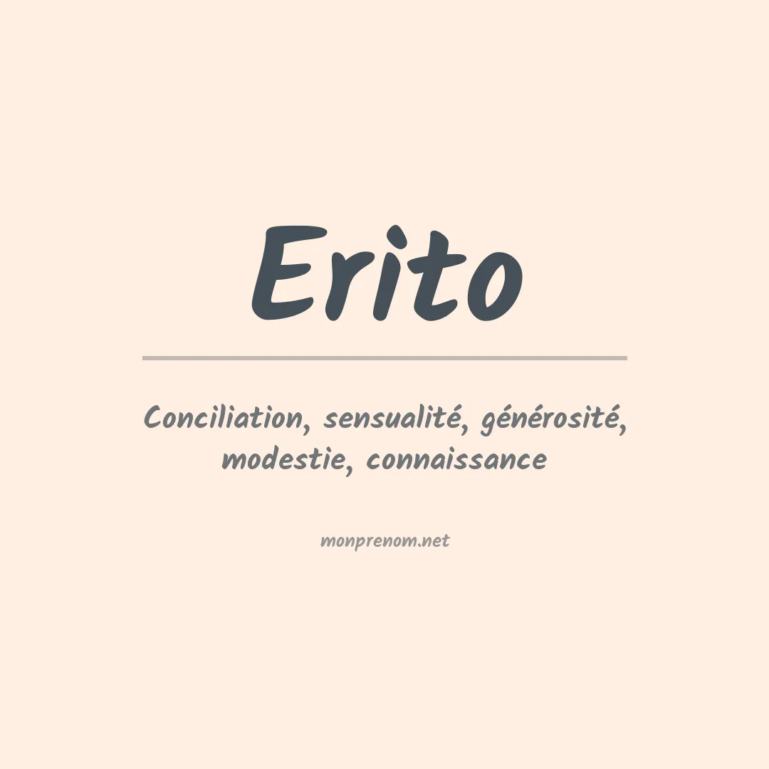 Signification du prénom Erito