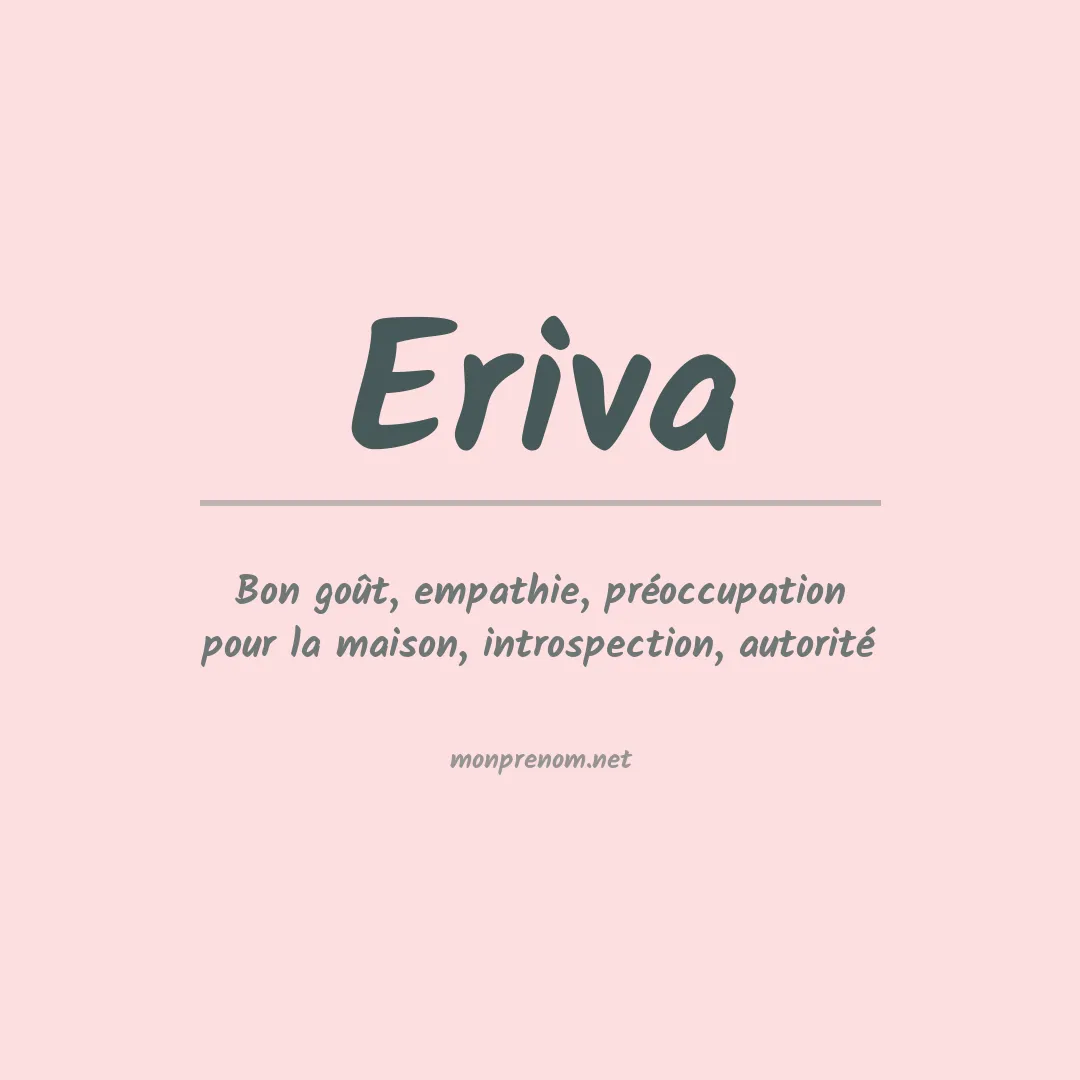 Signification du prénom Eriva