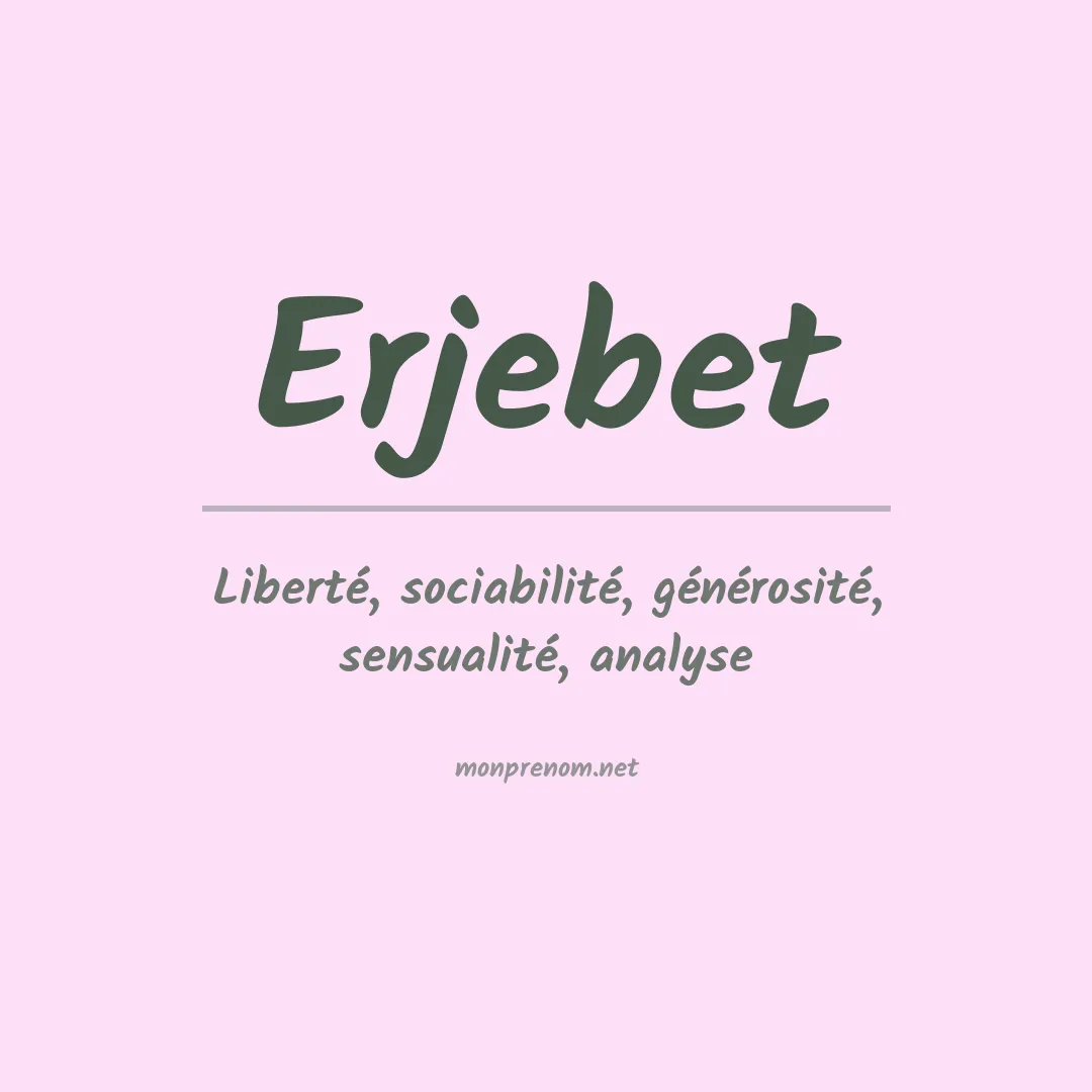 Signification du prénom Erjebet
