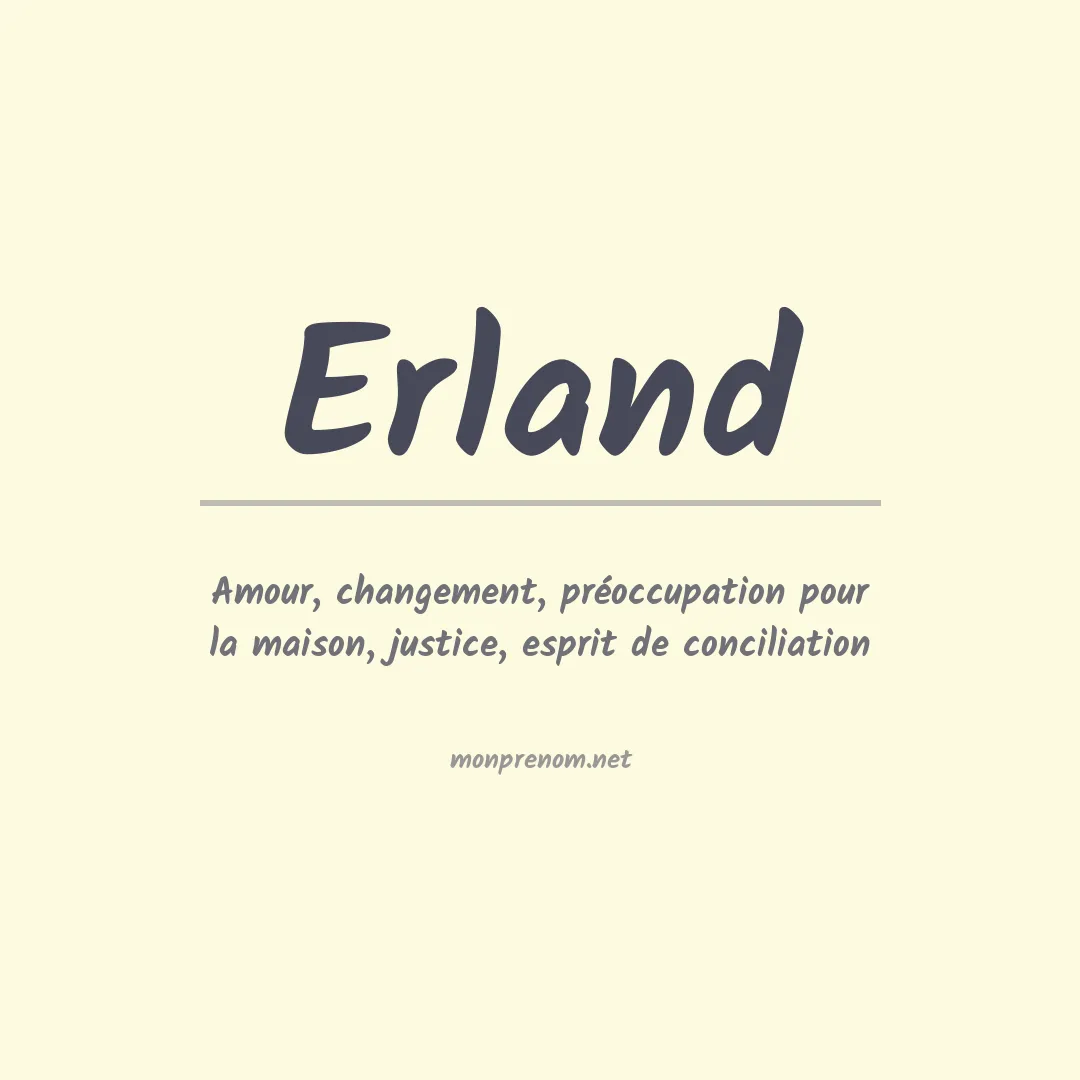 Prénom Erland