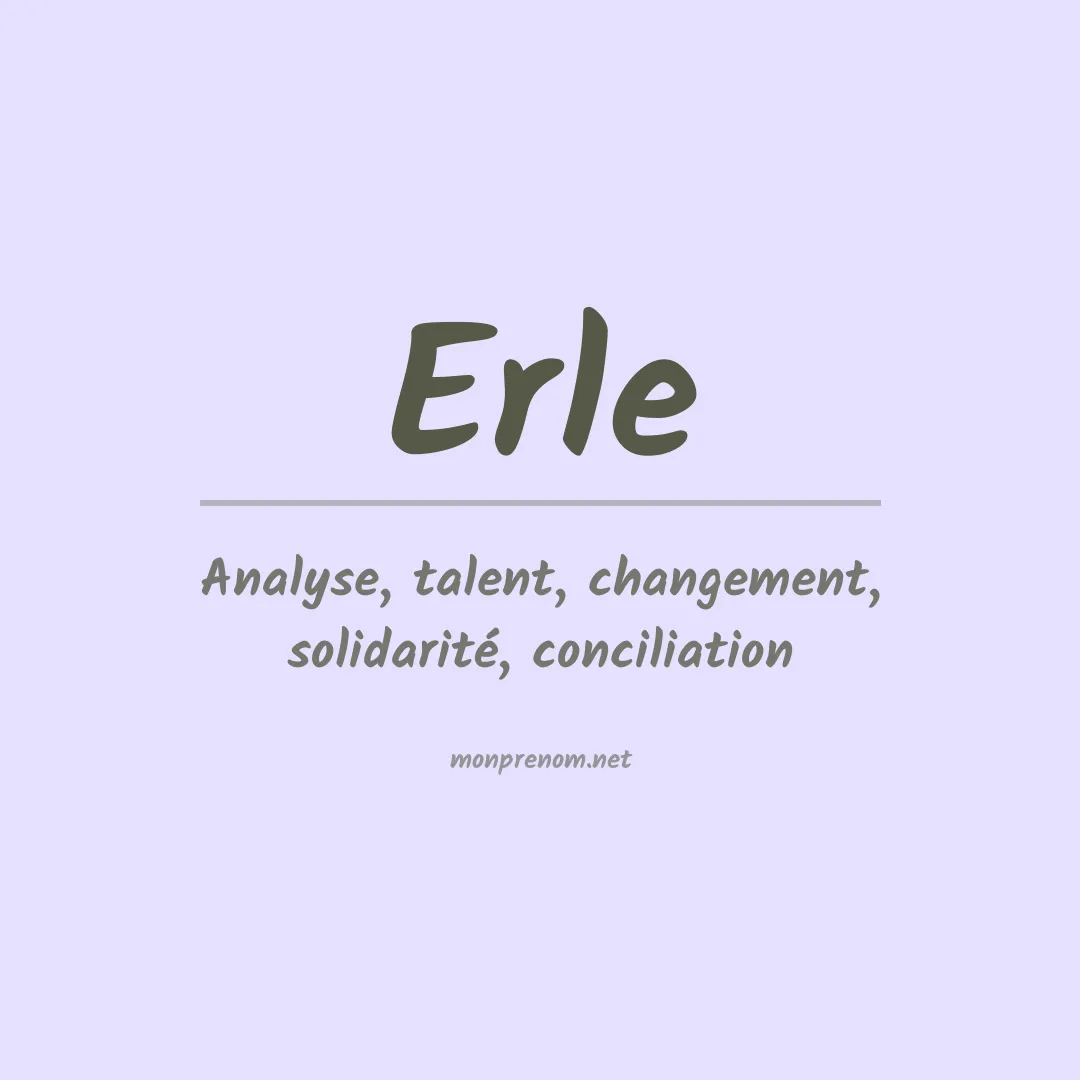 Prénom Erle