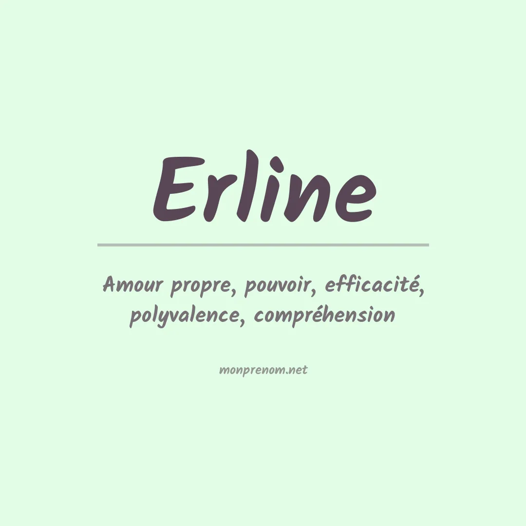 Signification du prénom Erline