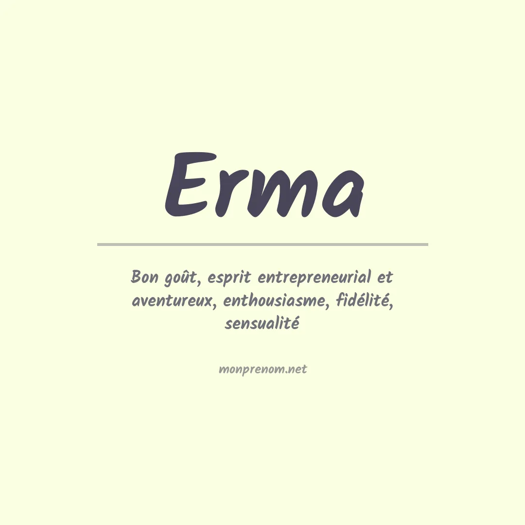 Signification du prénom Erma