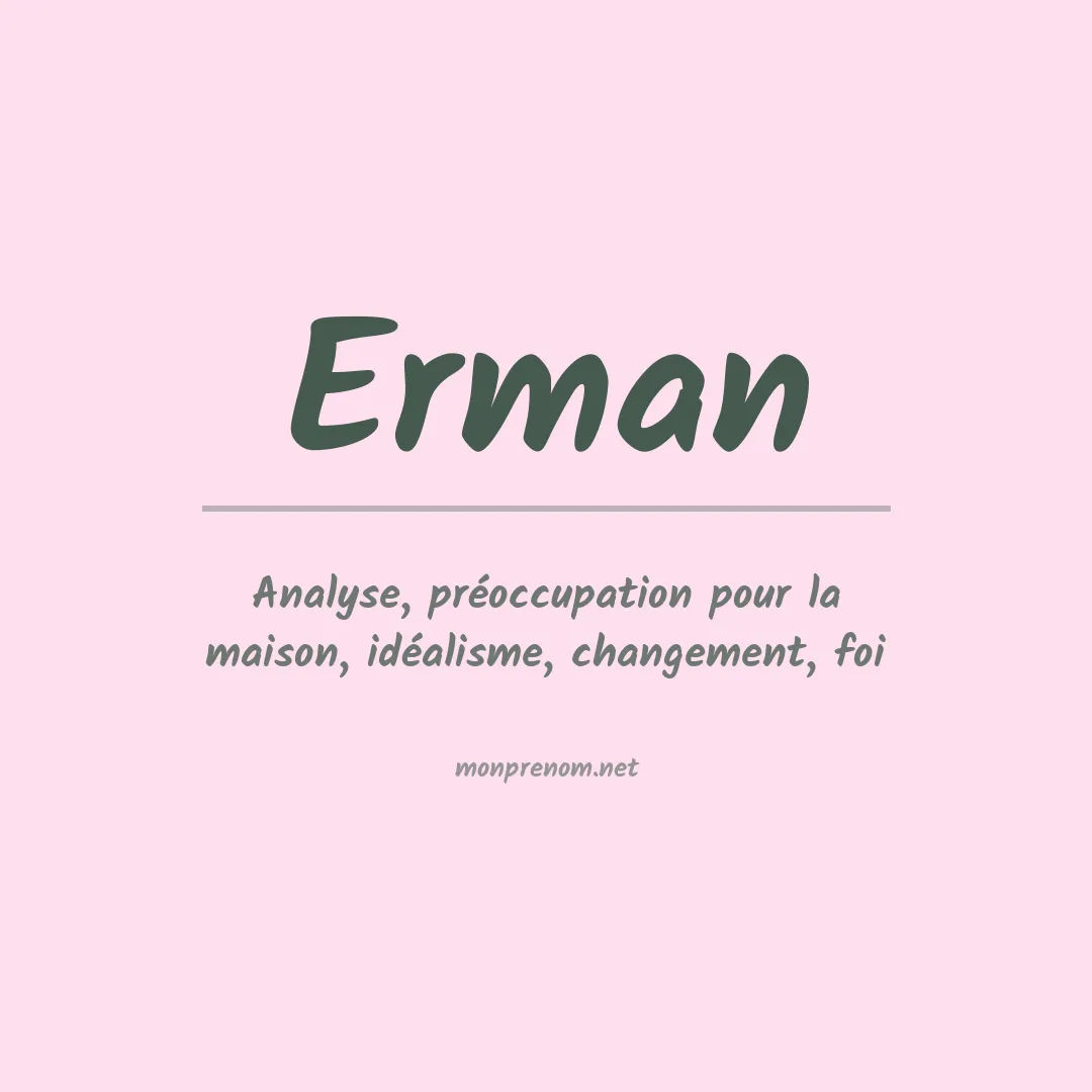 Prénom Erman