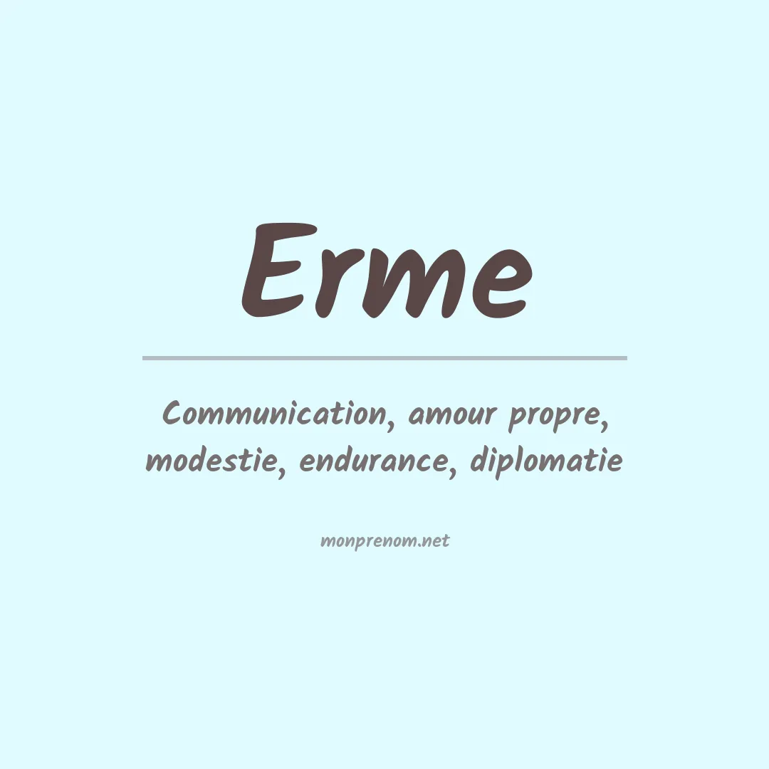 Signification du prénom Erme