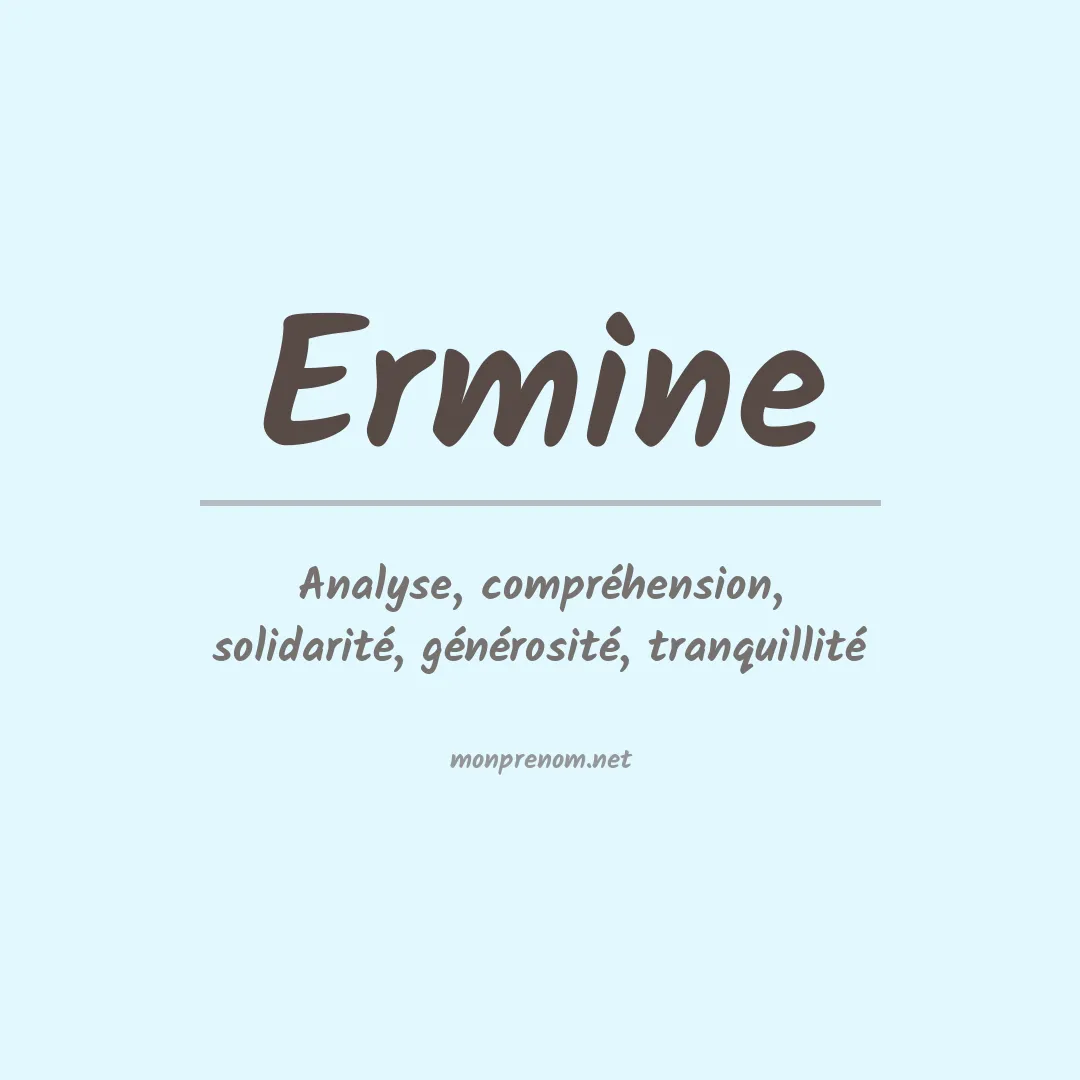 Prénom Ermine