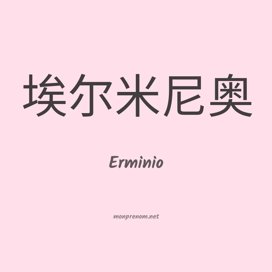 Erminio en chinois