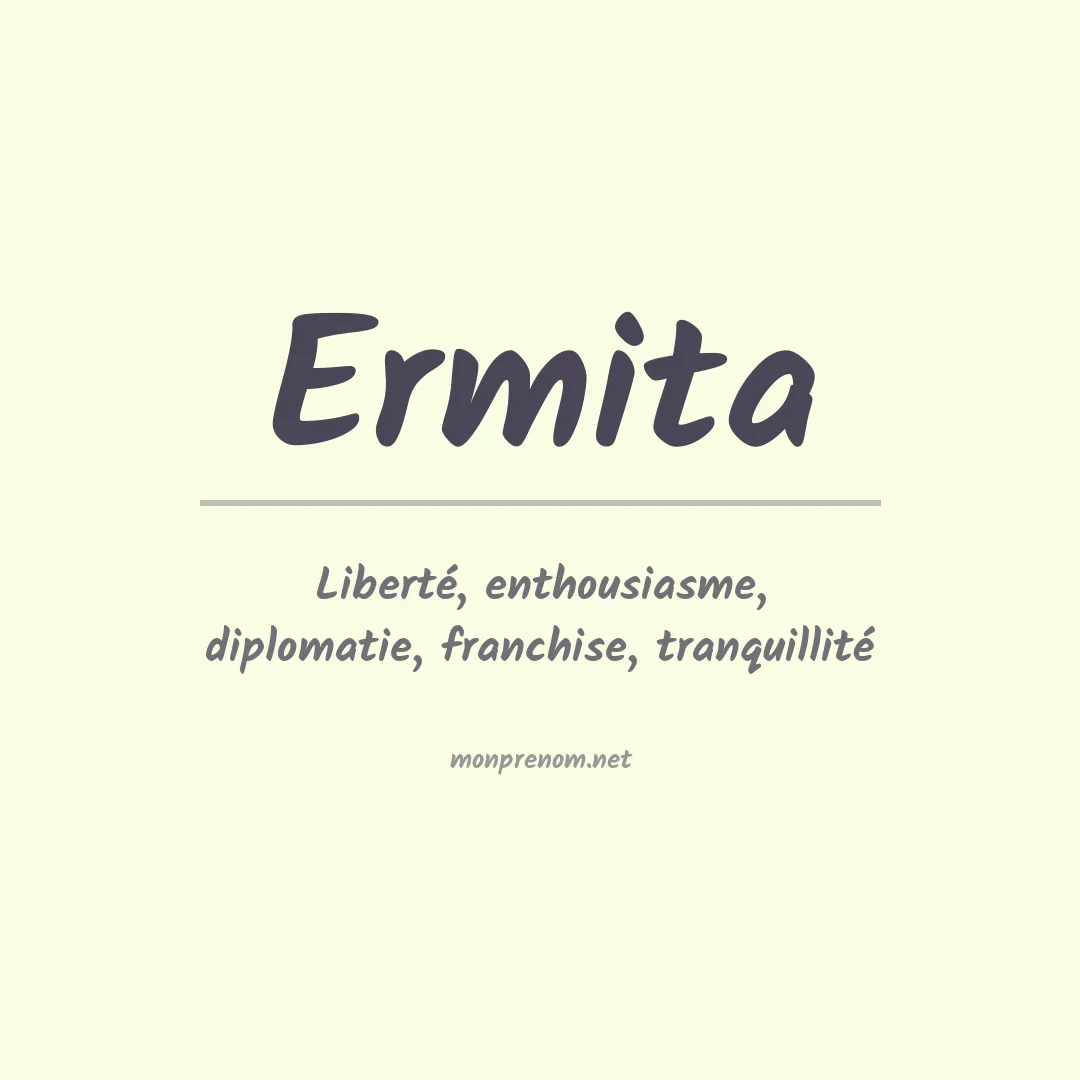 Signification du prénom Ermita
