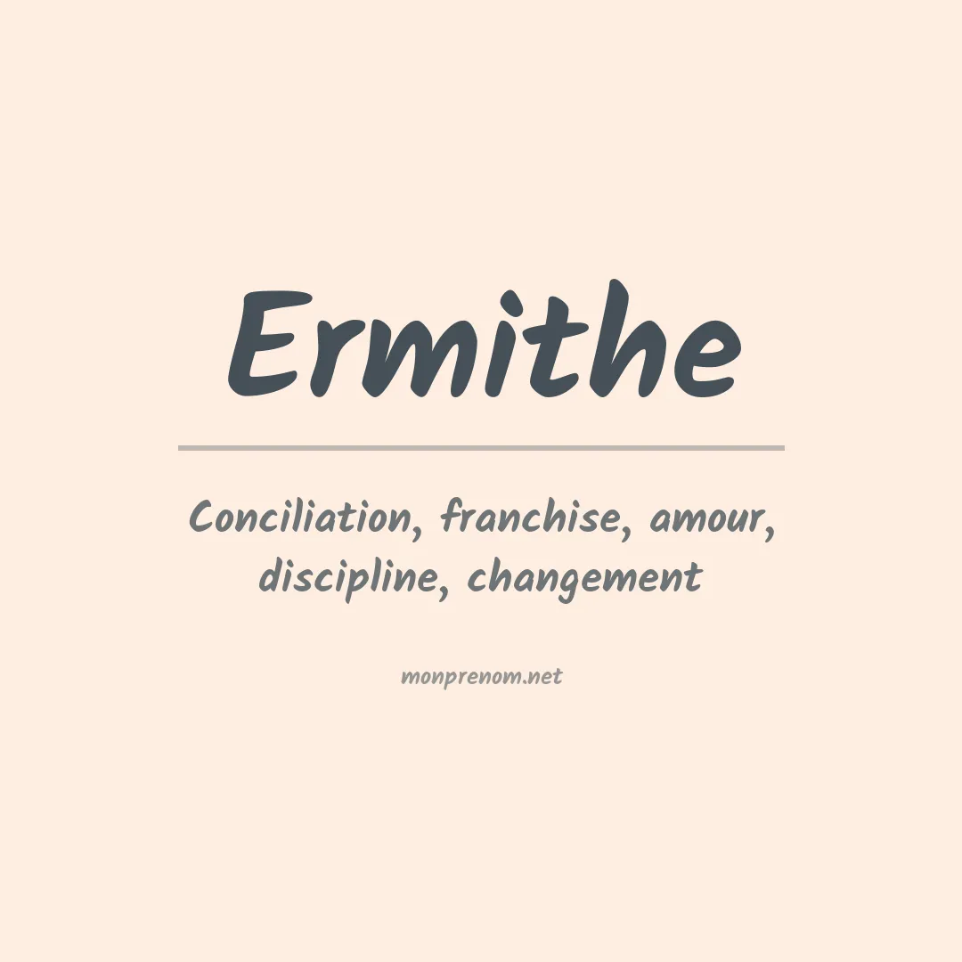 Signification du prénom Ermithe