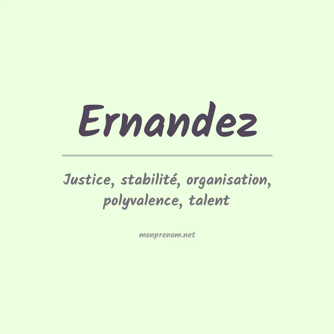 Prénom Ernandez