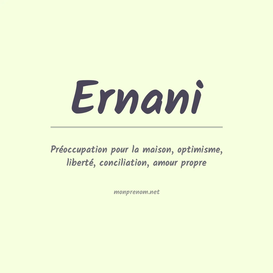 Prénom Ernani