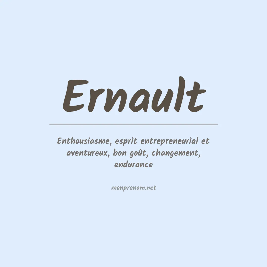 Signification du prénom Ernault