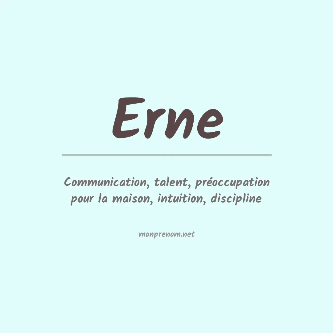 Prénom Erne