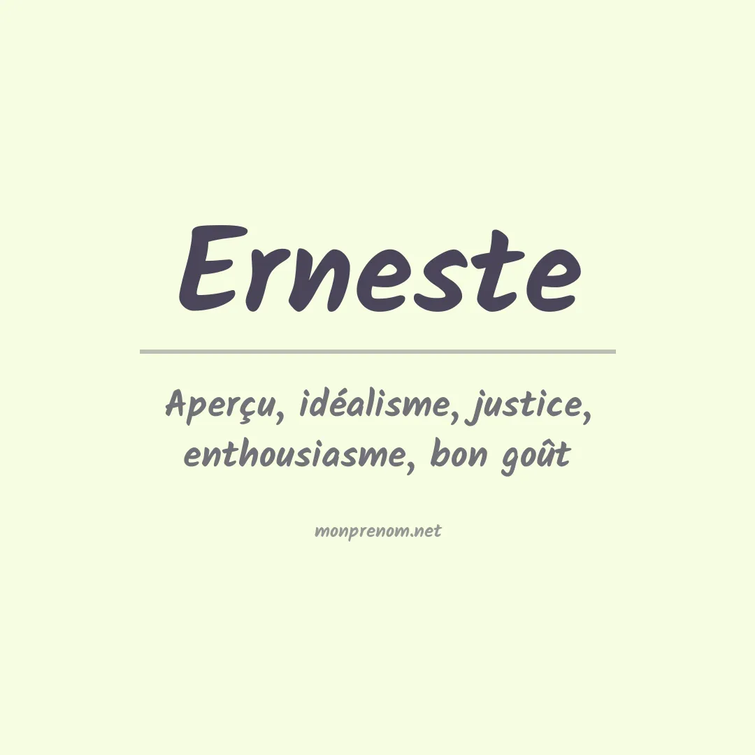 Prénom Erneste