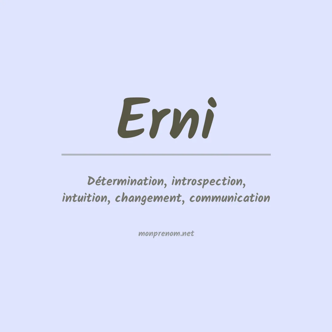 Prénom Erni