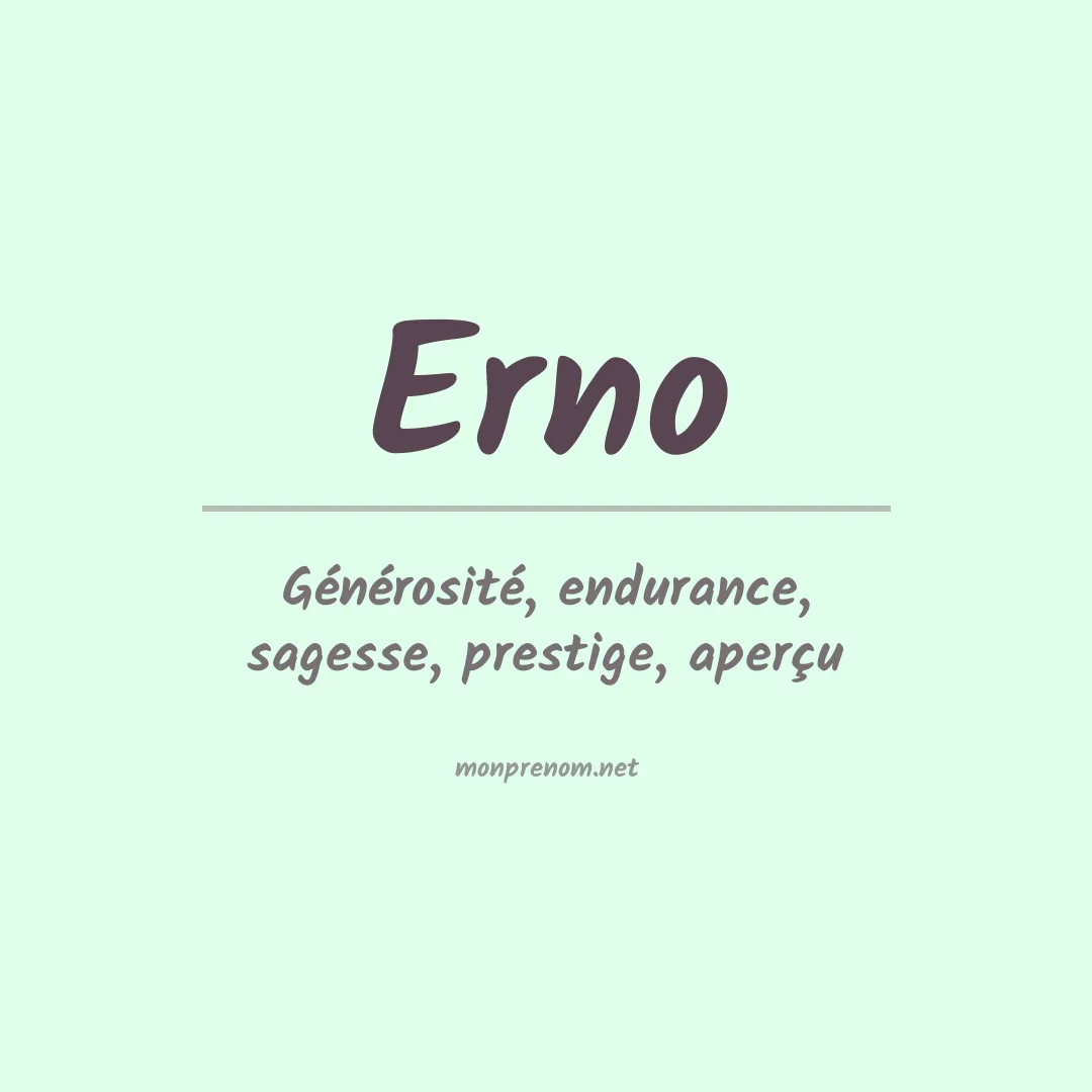 Prénom Erno
