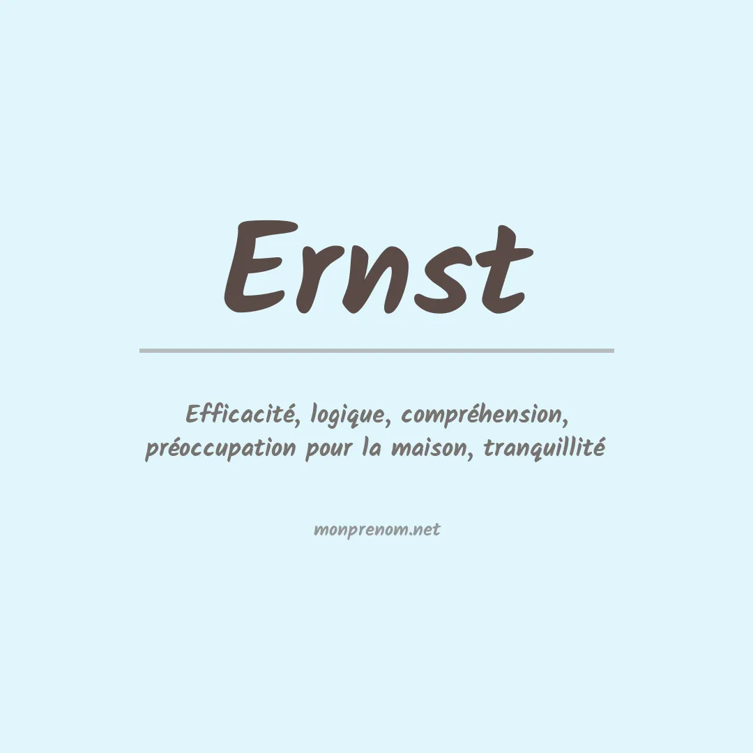 Prénom Ernst
