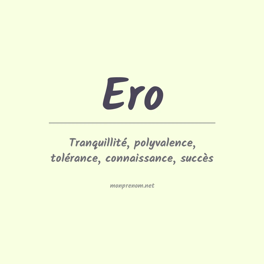 Prénom Ero