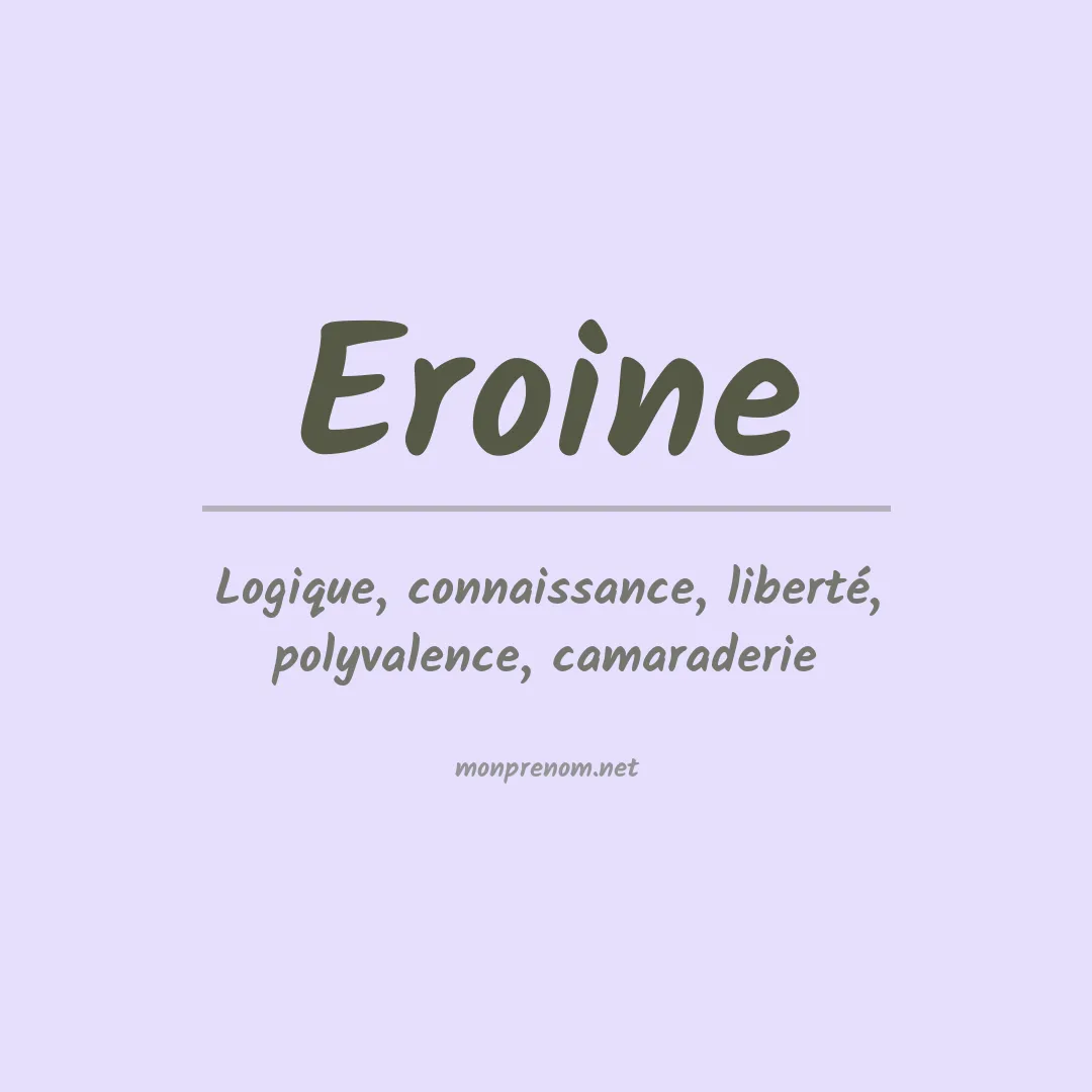Prénom Eroine