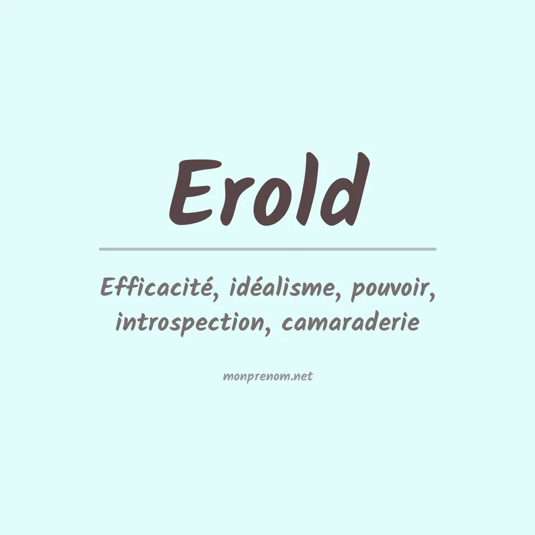 Prénom Erold