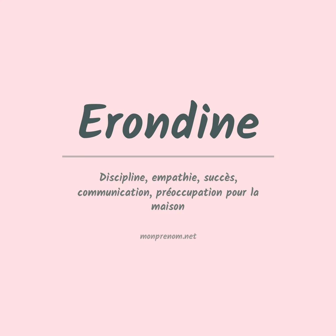 Signification du prénom Erondine