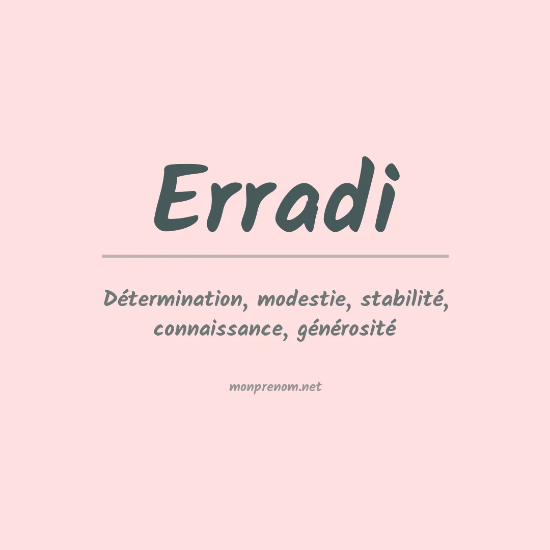 Prénom Erradi