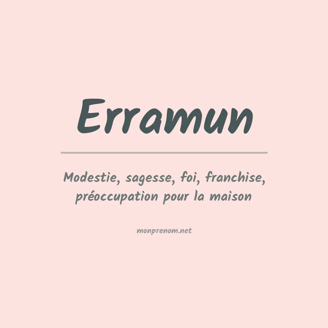 Signification du prénom Erramun