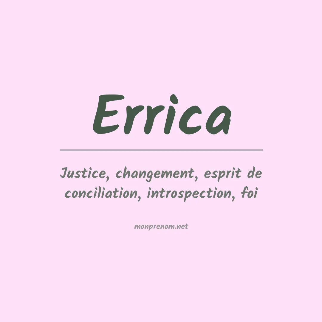 Signification du prénom Errica