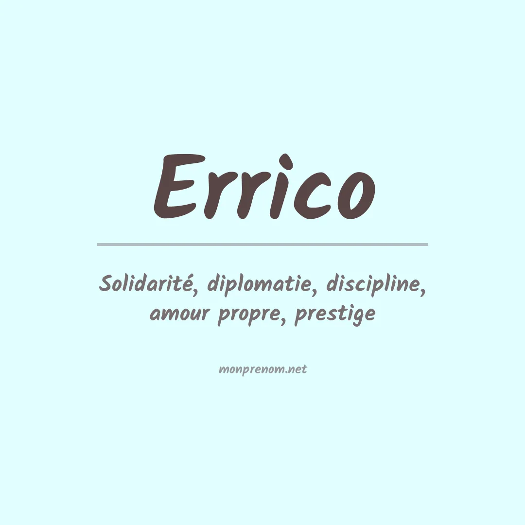 Prénom Errico