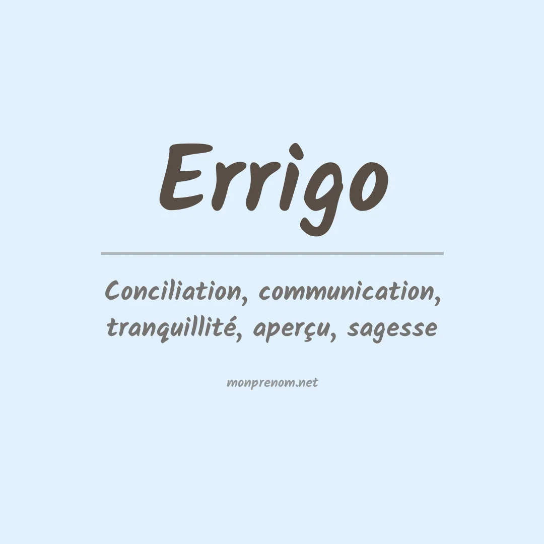 Prénom Errigo