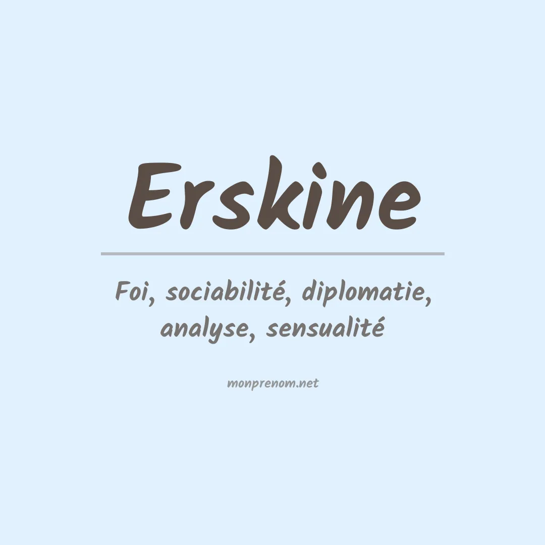 Signification du prénom Erskine