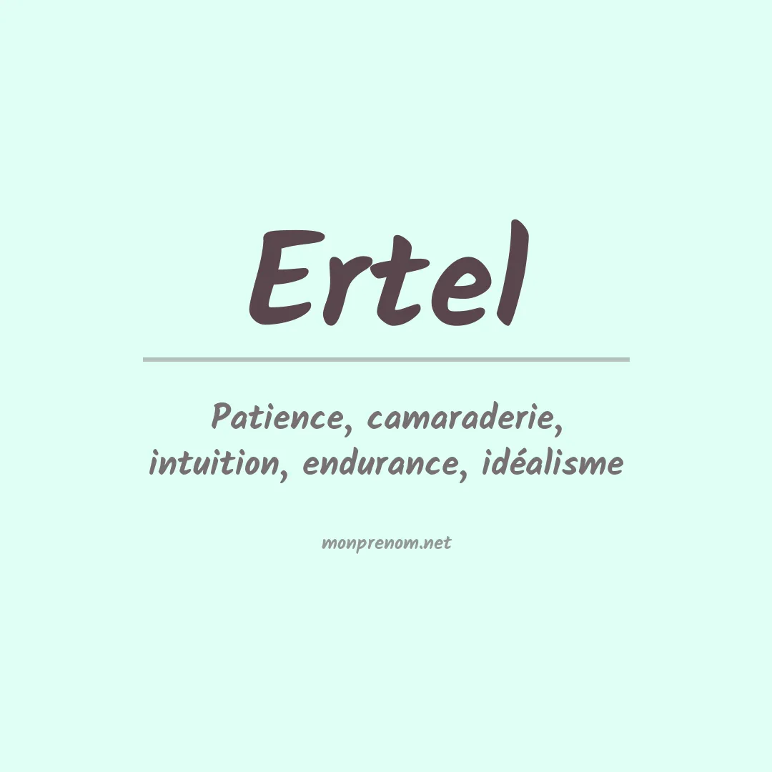 Prénom Ertel