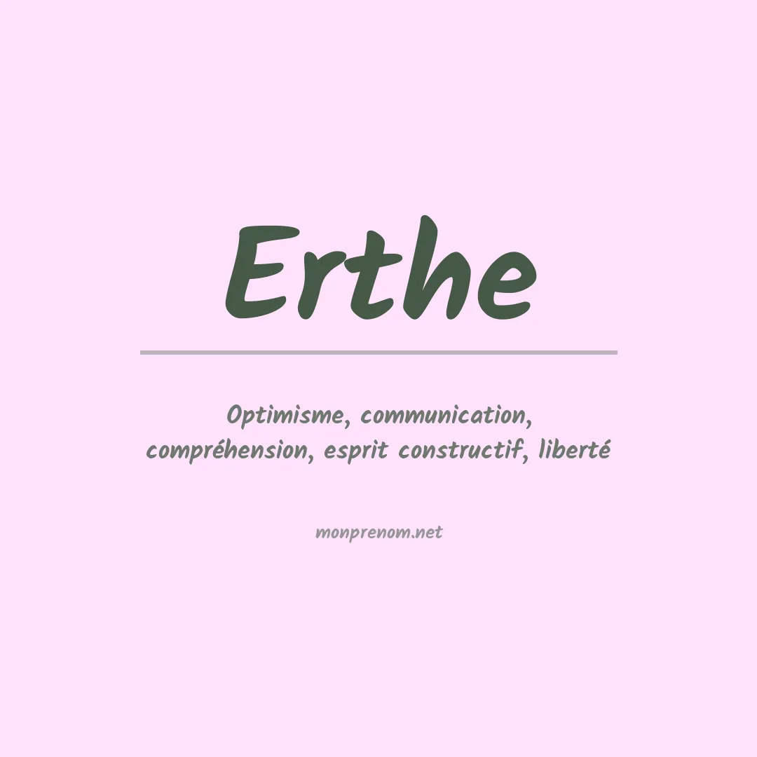 Signification du prénom Erthe