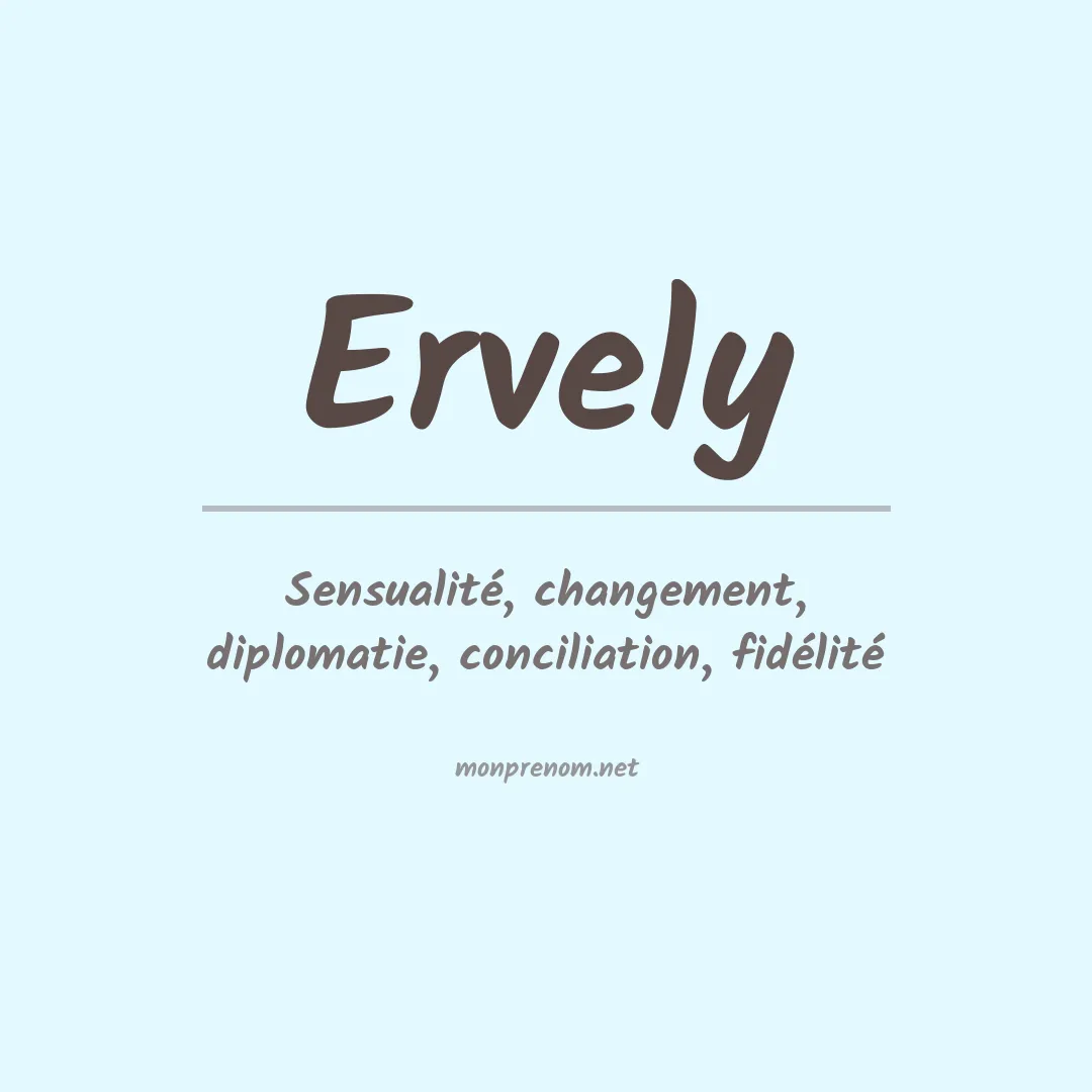 Prénom Ervely