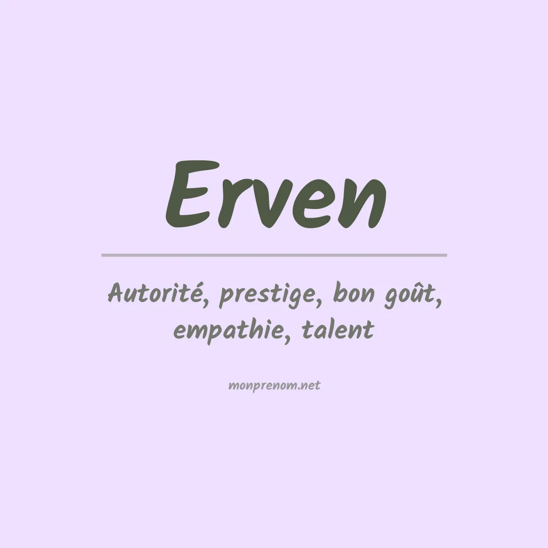 Prénom Erven
