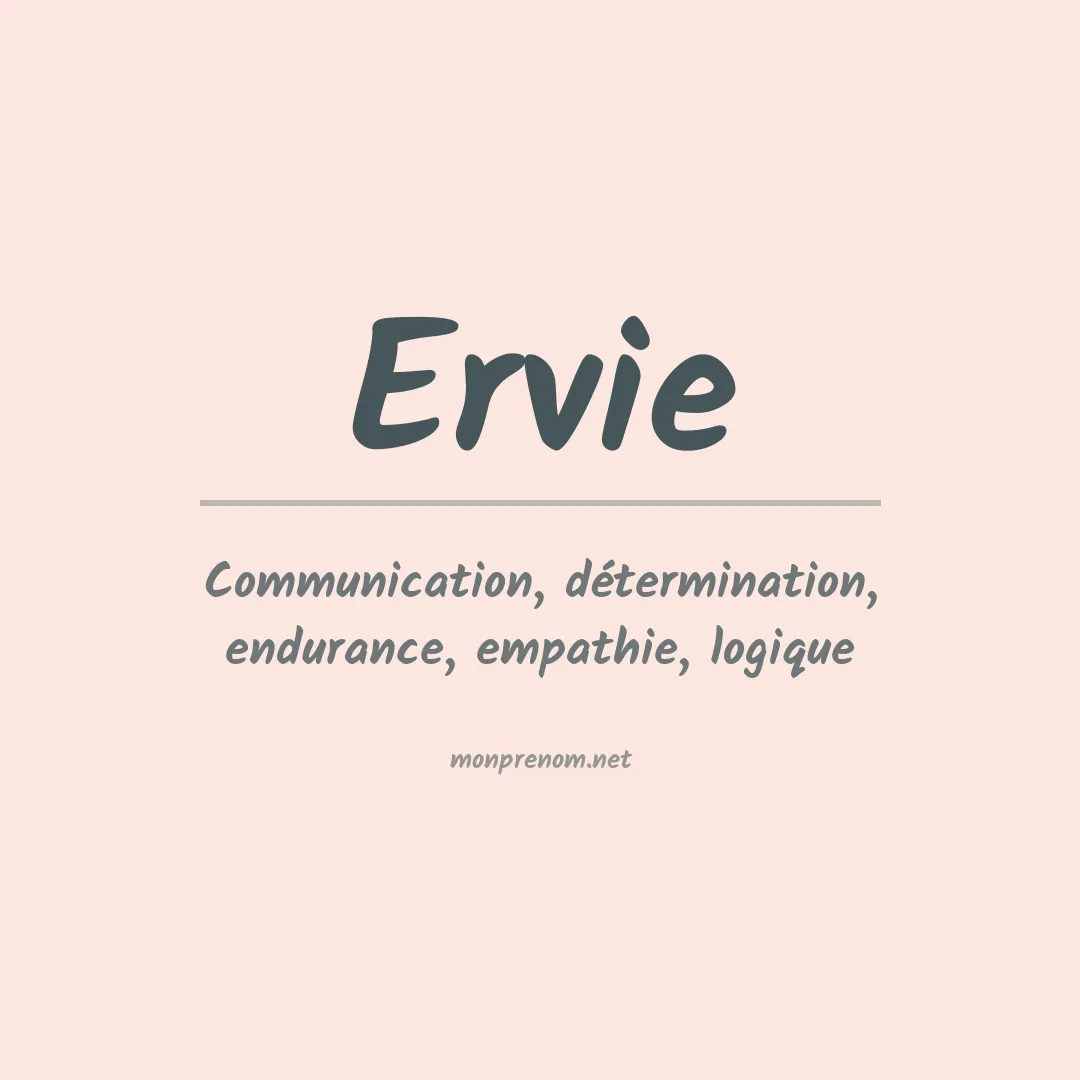 Prénom Ervie