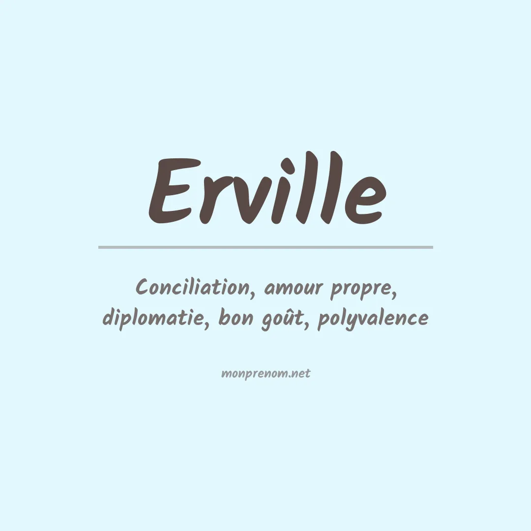 Signification du prénom Erville