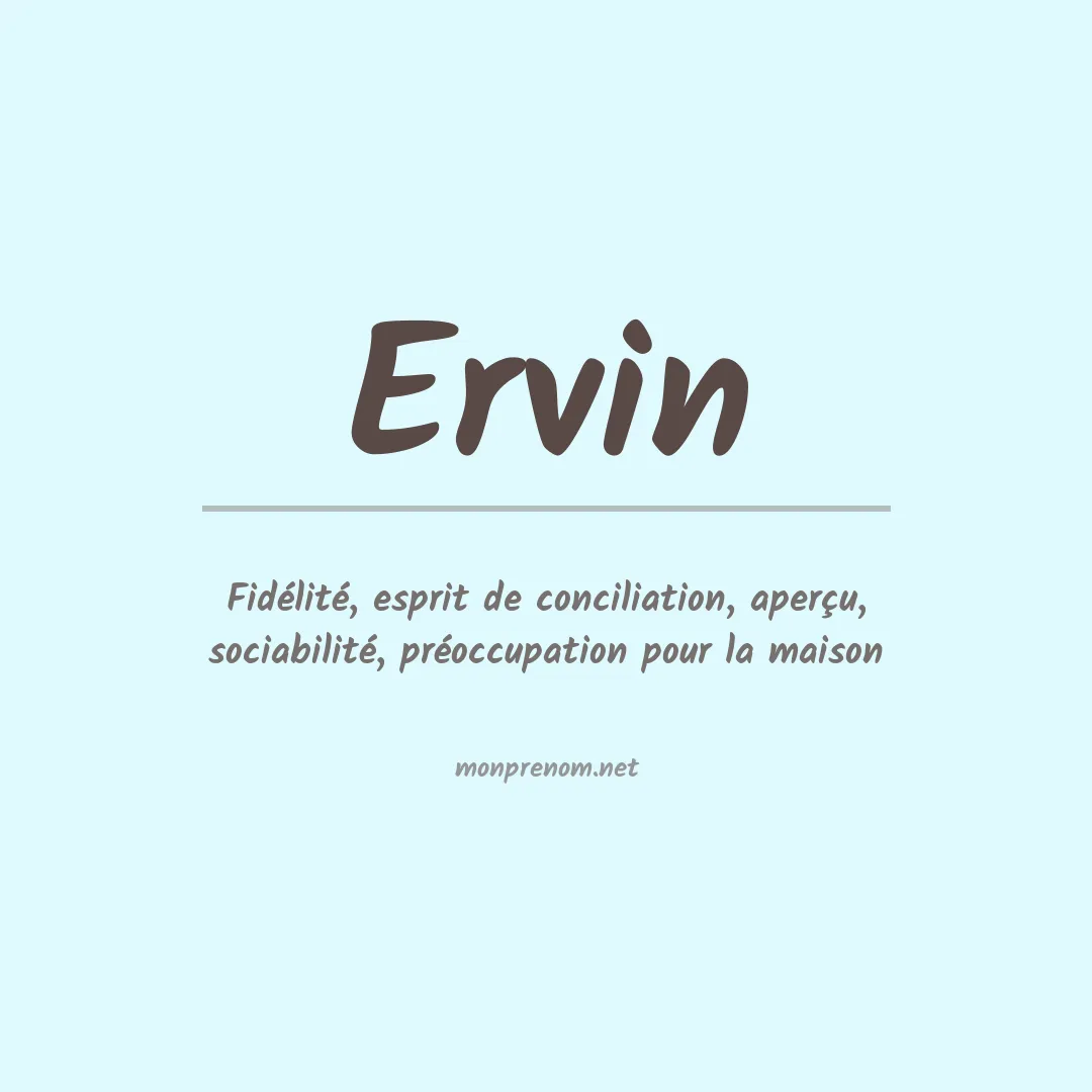Prénom Ervin