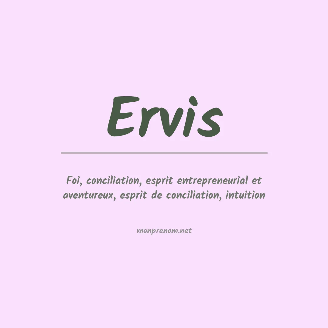Signification du prénom Ervis