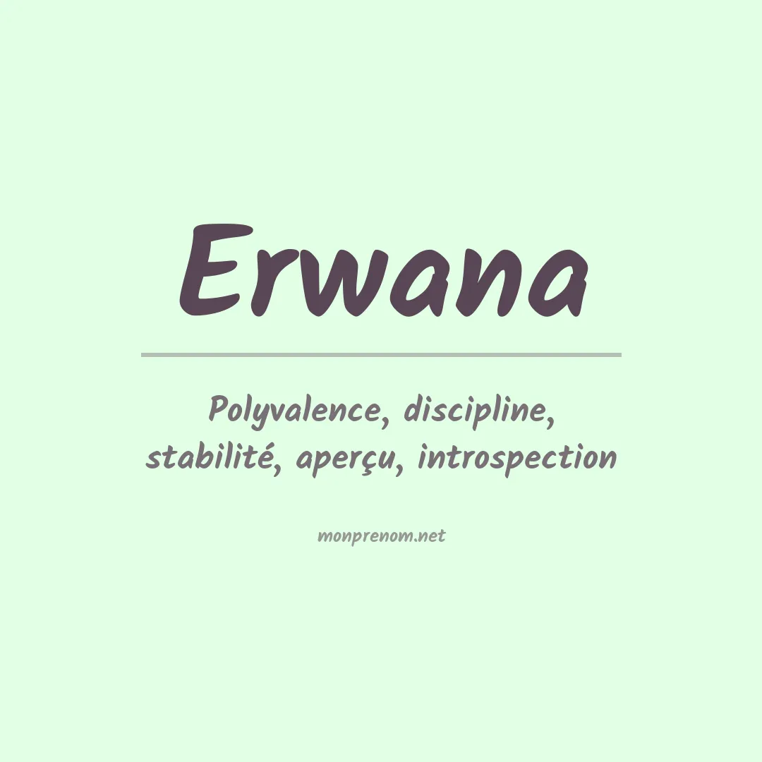Signification du prénom Erwana