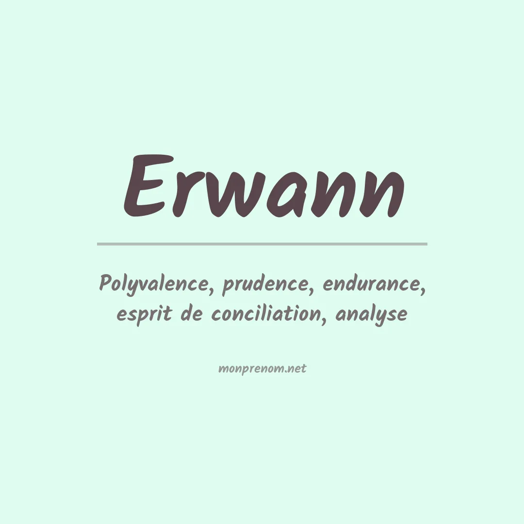 Signification du prénom Erwann