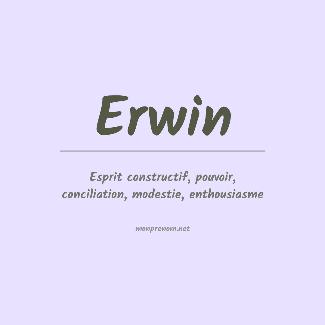 Prénom Erwin