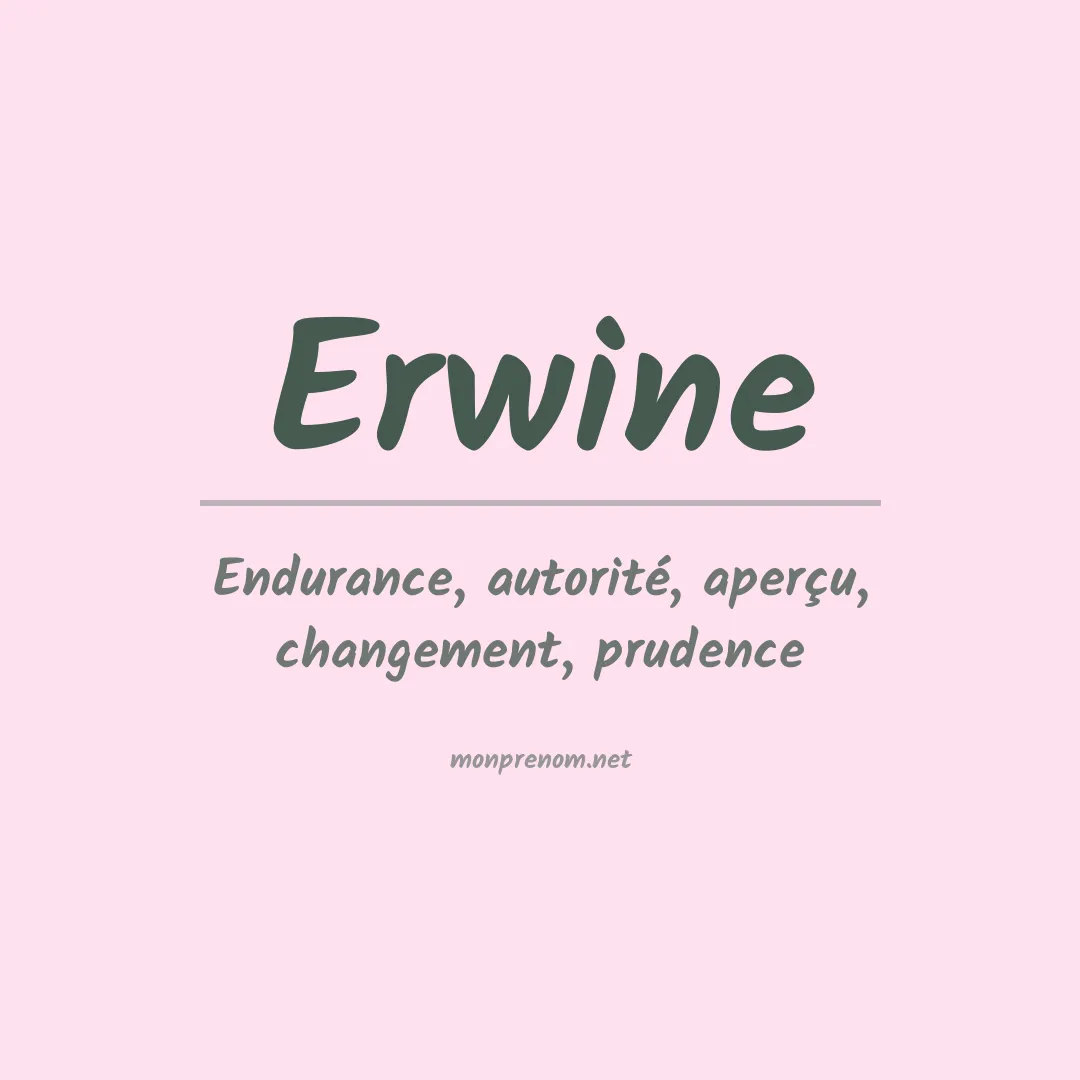 Prénom Erwine