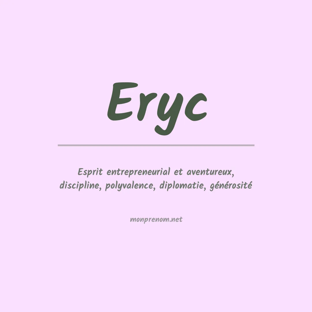 Prénom Eryc