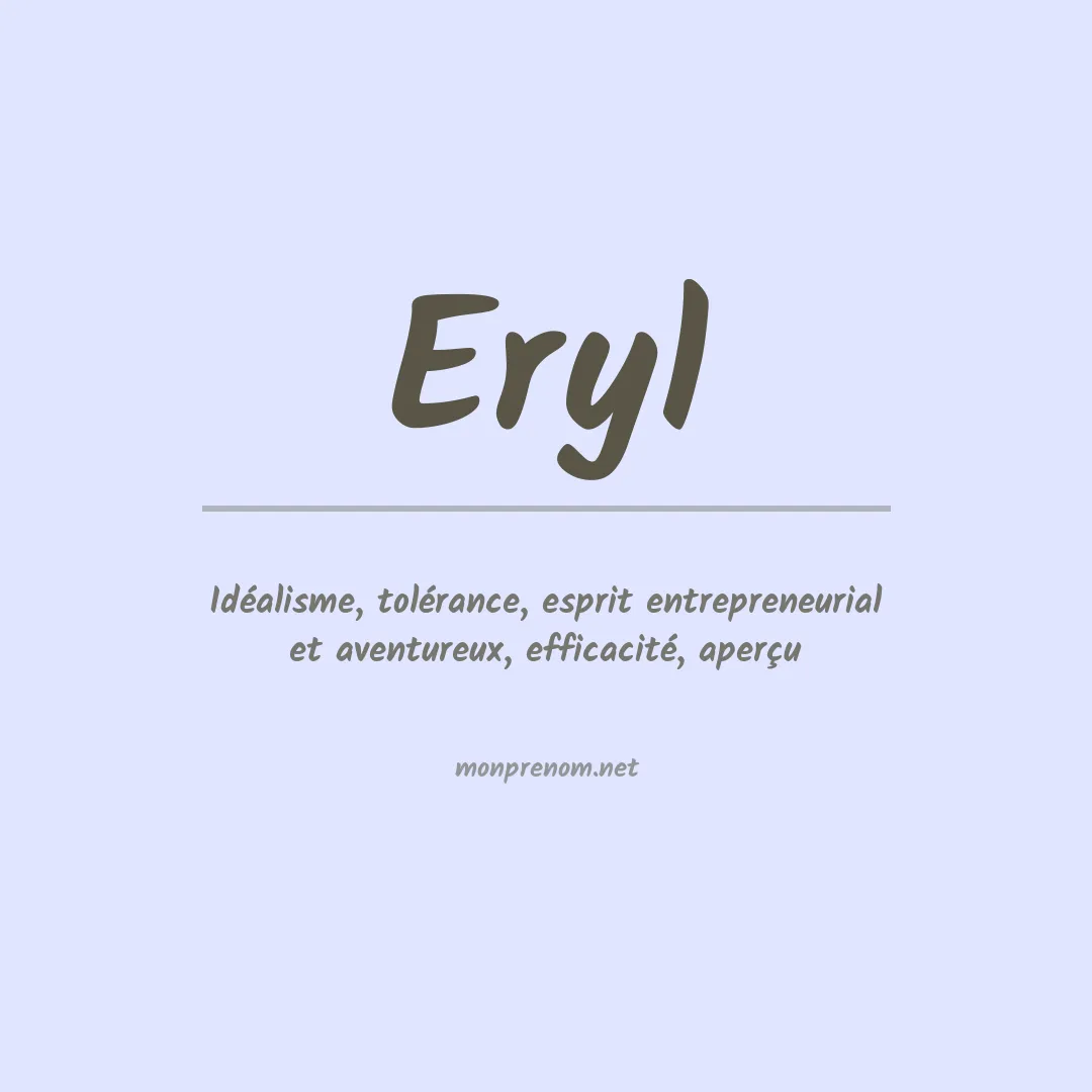 Signification du prénom Eryl