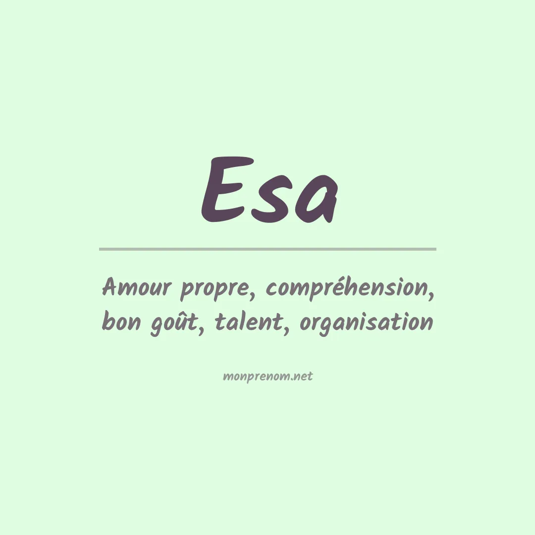 Signification du prénom Esa