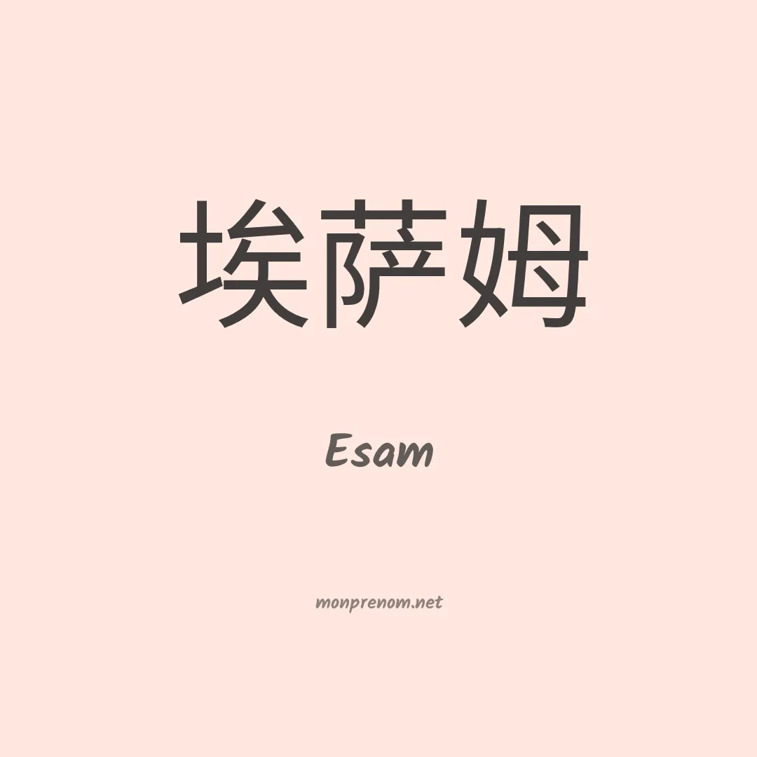 Esam en chinois