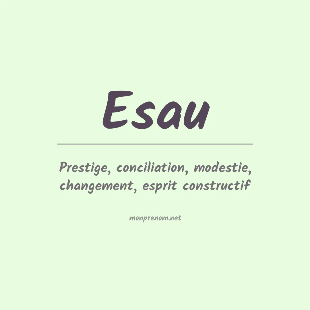 Prénom Esau